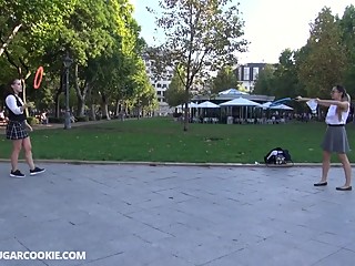 Lesbian schoolgirls sensual massage