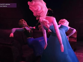 Anna and elsa frozen stiptease and mayhem